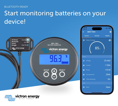 Victron Energy BMV-700H Smart Shunt Battery Monitor with Display, 60-385 VDC (Like New)