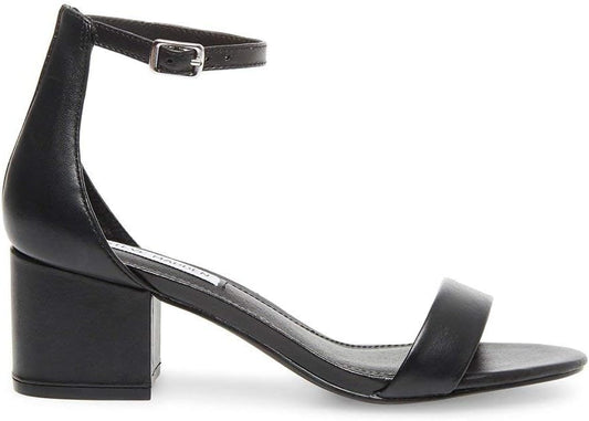Steve Madden Irenee Sandal for Women's, Synthetic Sole, Black Leather, Size 6 US (Used)