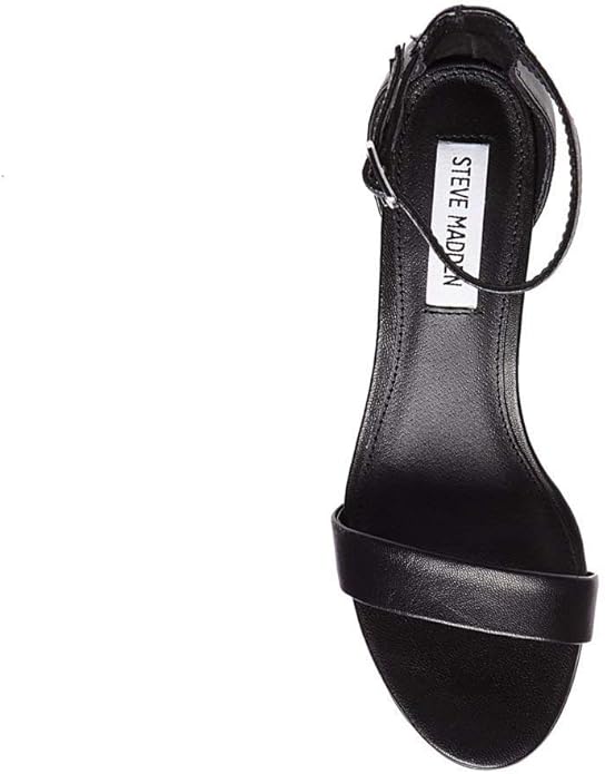 Steve Madden Irenee Sandal for Women's, Synthetic Sole, Black Leather, Size 6 US (Used)