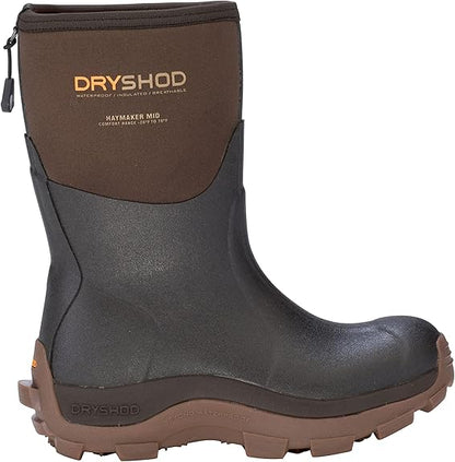 Dryshod Haymaker Waterproof Mid Hard Working Boots for Women, Size 9 - Brown (Like New)
