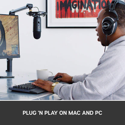 Logitech For Creators Yeticaster Vocal Condenser Microphone for Broadcast - Blue (Like New, No Retail Box)