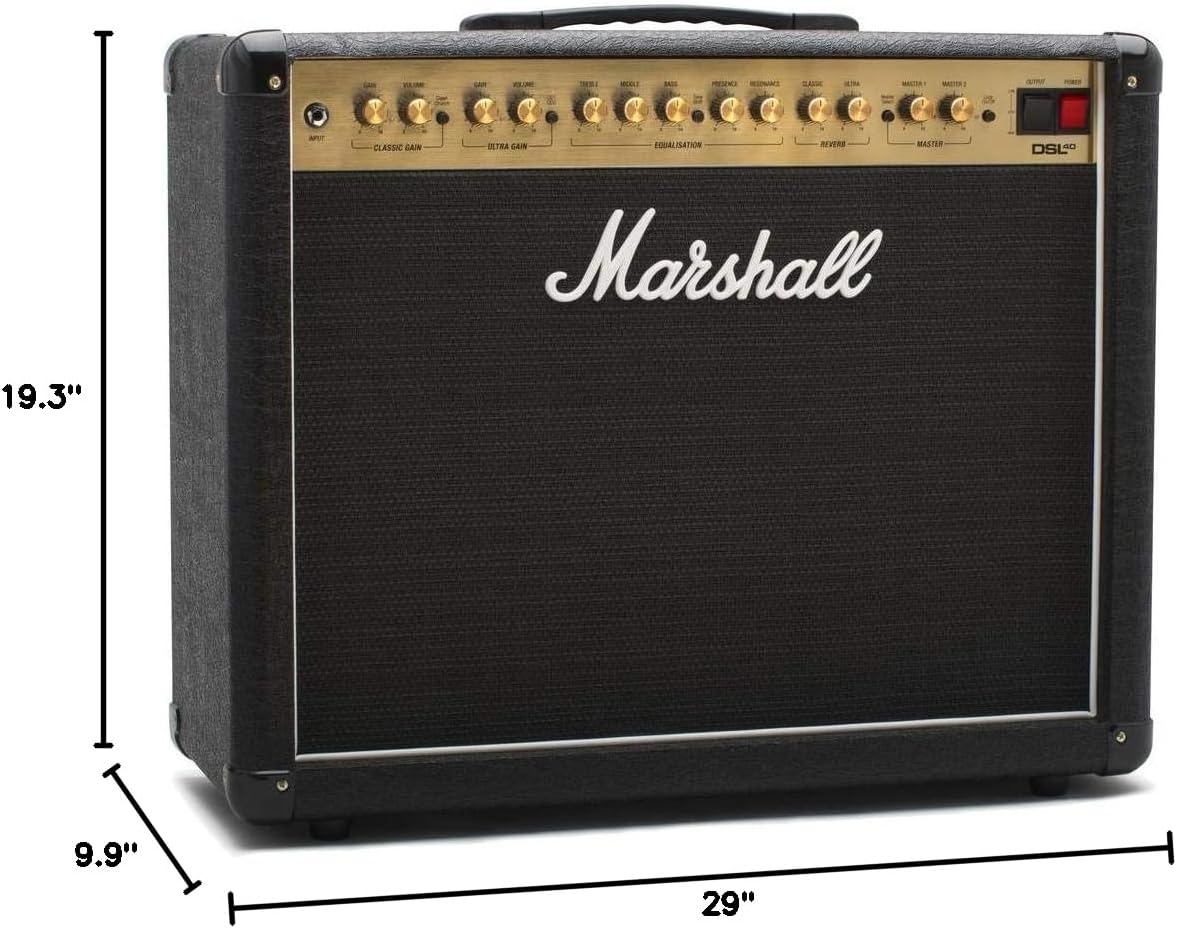 Marshall DSL40CR Guitar Combo Amplifier Celestion V-Type 12-inch Speaker, Black- (Used)