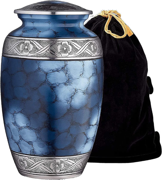 Fedmax Urns for Ashes Adult Male or Female - Funeral & Memorial Cremation, Brass (Like New)
