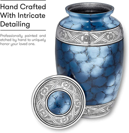 Fedmax Urns for Ashes Adult Male or Female - Funeral & Memorial Cremation, Brass (Like New)