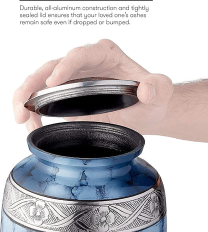 Fedmax Urns for Ashes Adult Male or Female - Funeral & Memorial Cremation, Brass (Like New)