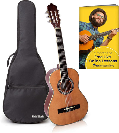 Hola! Music Classical Guitar with Soft Nylon 6-Strings and Bag for Junior Kids (Used)