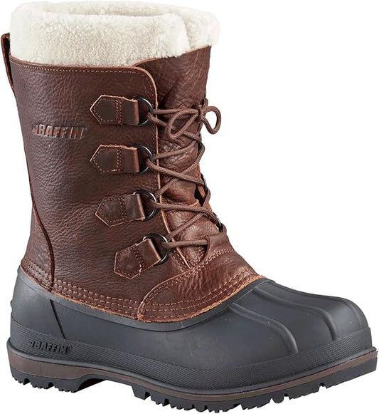 Baffin Men's CANADA Winter Leather Boots w/ Waterproof Insulated, Size 9 - Brown (New, Damaged Retail Box)