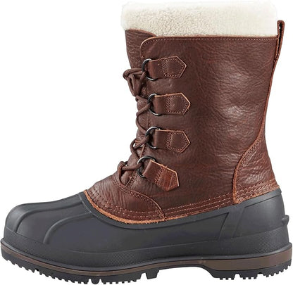 Baffin Men's CANADA Winter Leather Boots w/ Waterproof Insulated, Size 9 - Brown (New, Damaged Retail Box)