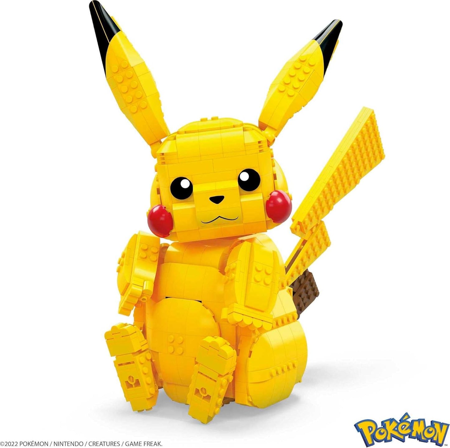 Mega Bloks FVK81 Pokemon Jumbo Pikachu Plastic Building Toy Set for Kid, 806 pcs (Like New)