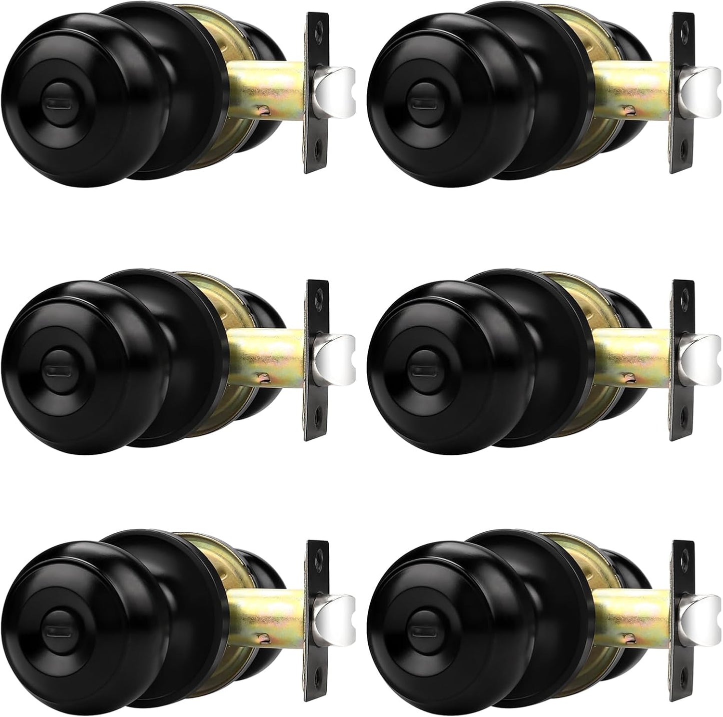 Probrico Interior Privacy Door Knobs with Round Ball for Bedroom/Bathroom (Like New)