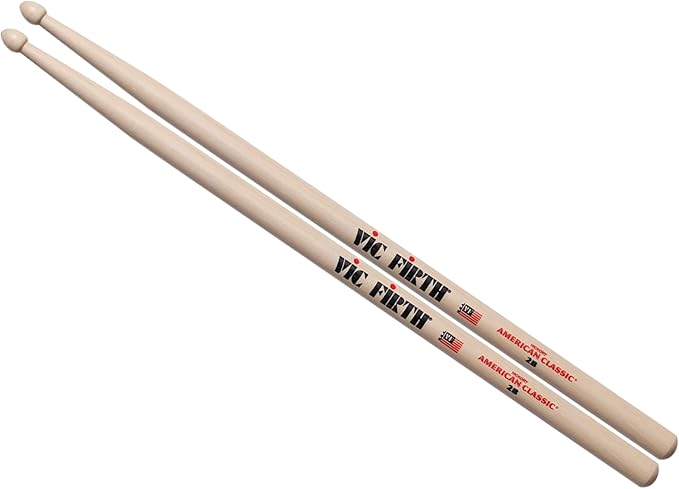 Vic Firth American Classic Drum Sticks w/ Austin Bazaar Polishing Cloth, 6 Pairs (Like New)