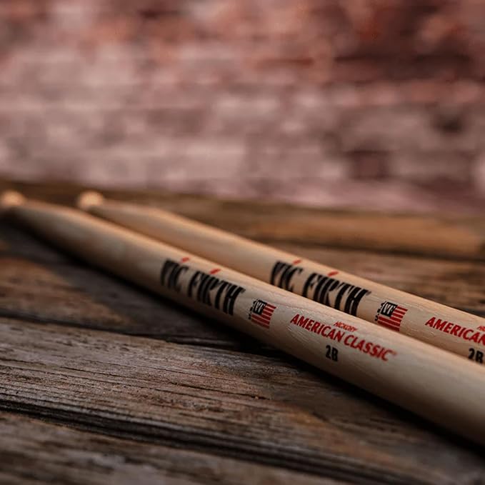 Vic Firth American Classic Drum Sticks w/ Austin Bazaar Polishing Cloth, 6 Pairs (Like New)
