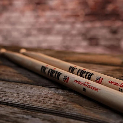 Vic Firth American Classic Drum Sticks w/ Austin Bazaar Polishing Cloth, 6 Pairs (Like New)