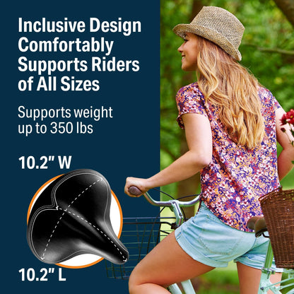 Bikeroo Wide Cruiser Bicycles Saddle, Steel Spring and Elastomer Suspension (Like New, No Retail Box)
