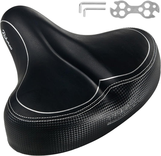 Bikeroo Oversized Rubber Bike Seat, Compatible with Peloton, Exercise - Black (Used)