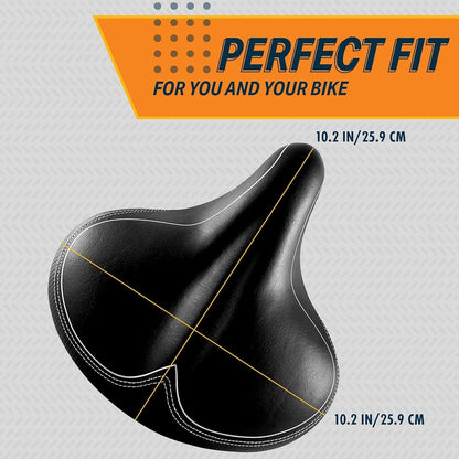 Bikeroo Oversized Rubber Bike Seat, Compatible with Peloton, Exercise - Black (Used)