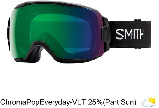 Smith Optics Squad Snow Goggle - Black/ChromaPop Everyday Green Mirror, One Size (Used, No Retail Box)
