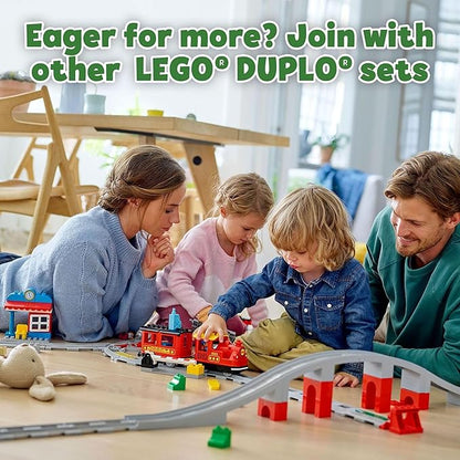 LEGO DUPLO Steam Train Remote-Control Building Blocks Set for Toddlers - 10874 (New, Damaged Retail Box)