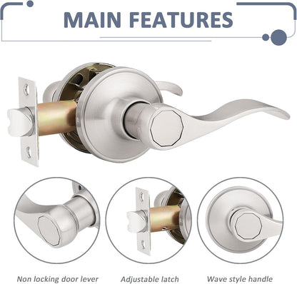 Probrico Interior Passage Modern Door Lock for Hallway/Closets, Adjustable Latch (Like New)