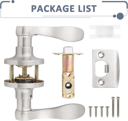 Probrico Interior Passage Modern Door Lock for Hallway/Closets, Adjustable Latch (Like New)
