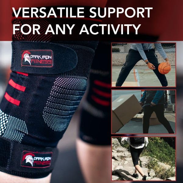 Dark Iron Fitness Mens and Womens Knee Brace Pair for Compression & Support (Used)