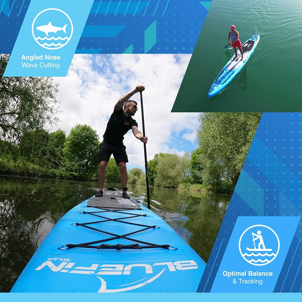 Bluefin Sprint 14' Touring/Race Inflatable Stand Up Paddle Board - Blue, 2019-23 (Like New)