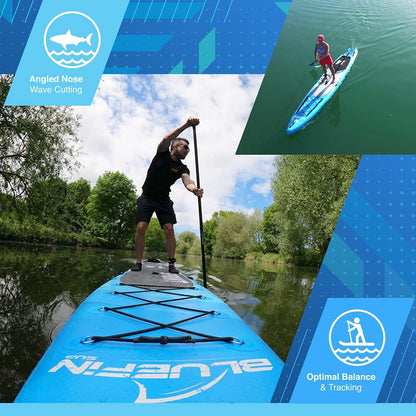 Bluefin Sprint 14' Touring/Race Inflatable Stand Up Paddle Board - Blue, 2019-23 (Like New)