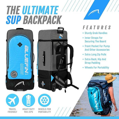 Bluefin SUP Stand Up Inflatable Paddle Board, Mammoth 18', Up to 10 Users - Blue (Like New)