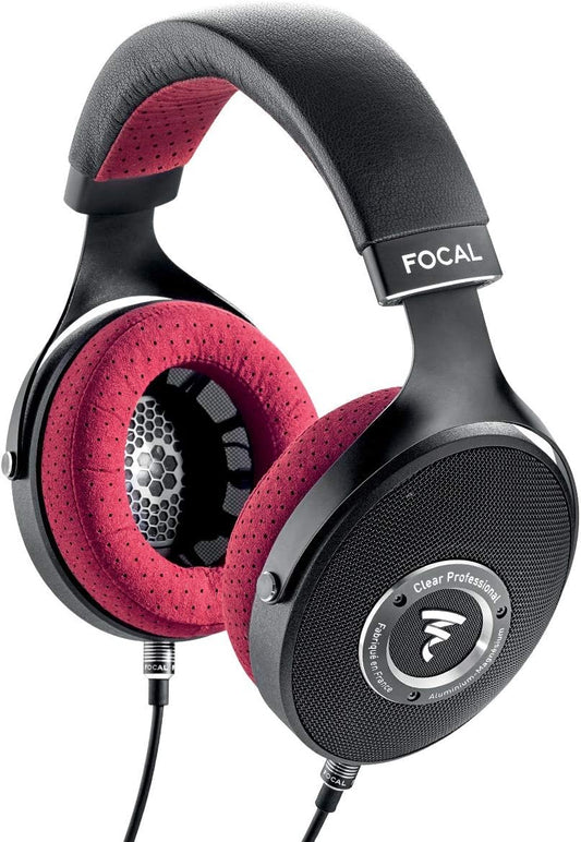 Focal CLEARPRO Clear Professional Open-Back Over-Ear Headphones, Red / Black (Like New)