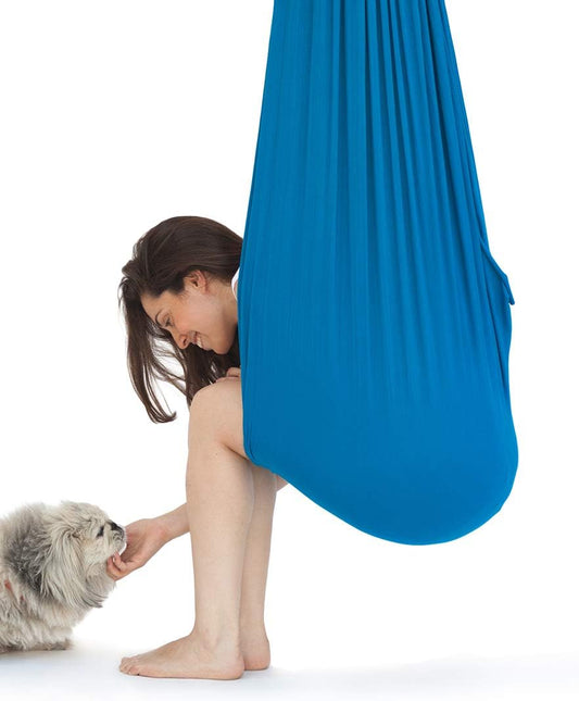 Quility Indoor Lycra Snuggle Therapy Swing w/Special Needs  - Light Blue---- (Like New, No Retail Box)