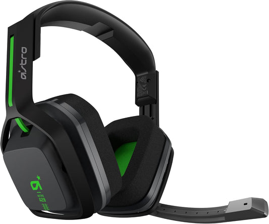 ASTRO Gaming A20 Wireless Headset, 15-Hours Battery Average Life - Black/Green (Used, No Retail Box)