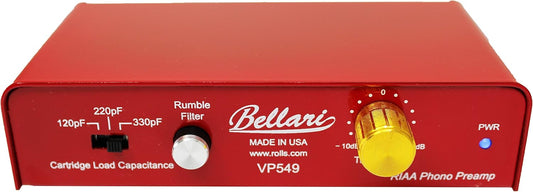 Rolls Vp549 Bellari Phono Power Preamplifier, Surface Mount, 15 Volts (Dc), Red (Used)