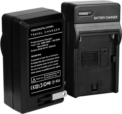 Great Video Maker NP-F750/770 Battery & Charger for Sony Camera, 4400mAh, 2-Pack (Like New)
