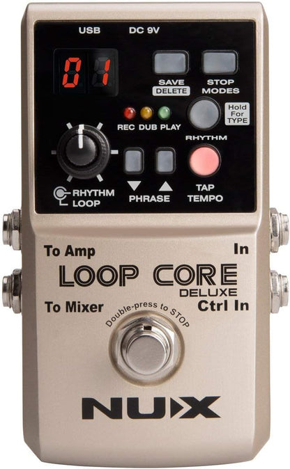 NUX Loop Core Deluxe 24-Bit High-Resolution Audio 8 hour Loop Time Guitar Looper (Used)