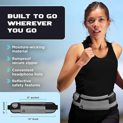 E Tronic Edge Women & Men Adjustable Running Belt for Cell Phone, Money and Keys (Like New)