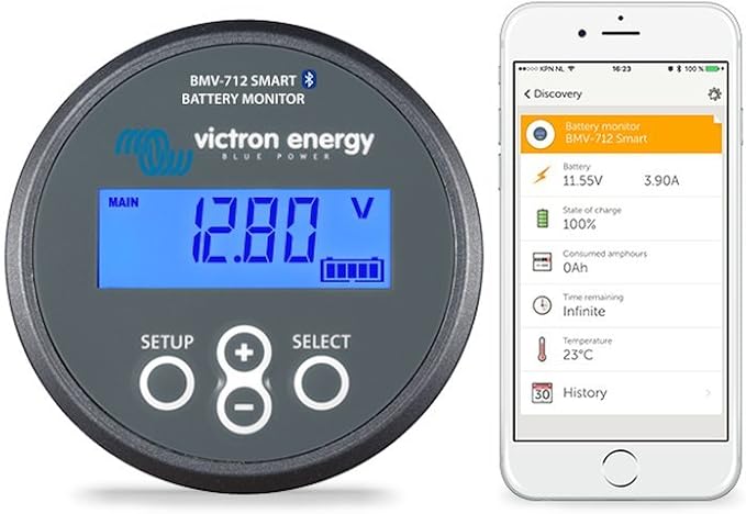Victron Energy BMV-712 Smart Battery Monitor w/ Bluetooth & Temperature Sensor (Like New)
