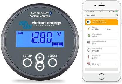 Victron Energy BMV-712 Smart Battery Monitor w/ Bluetooth & Temperature Sensor (Like New)