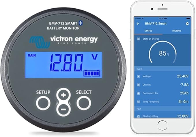 Victron Energy BMV-712 Smart Battery Monitor w/ Bluetooth & Temperature Sensor (Like New)