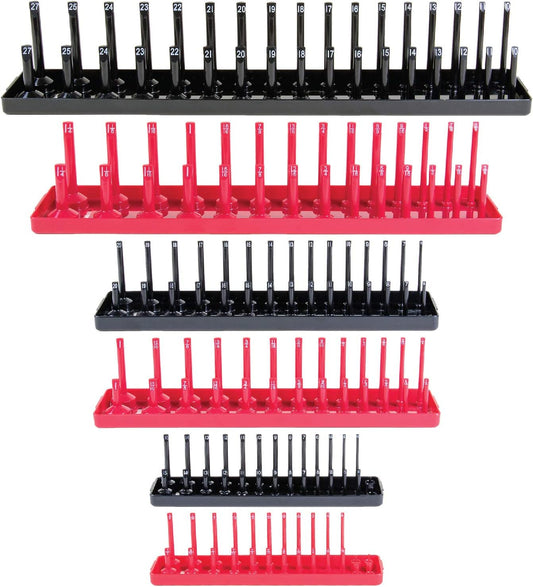 B&C Home Goods Veqotya Metric Metal Tray Socket Holder for Mechanics, 6-Pieces (Used)