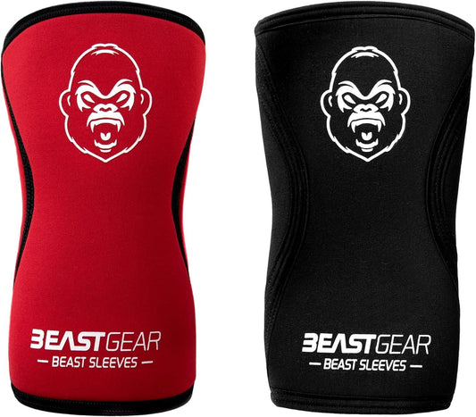 Beast Gear Adult's Durable Knee Braces for Weightlifting, Synthetic Rubber (Like New)
