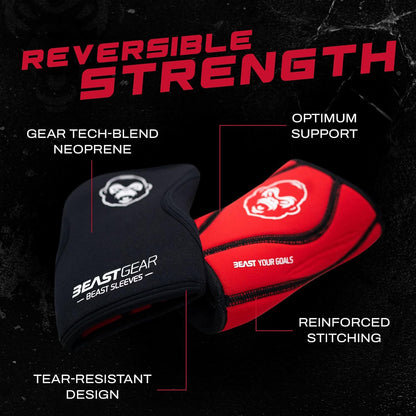 Beast Gear Knee Sleeves for Weightlifting/Powerlifting/Squats and Running (Like New, No Retail Box)