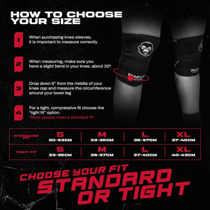 Beast Gear Knee Sleeves for Weightlifting/Powerlifting/Squats and Running (Like New, No Retail Box)