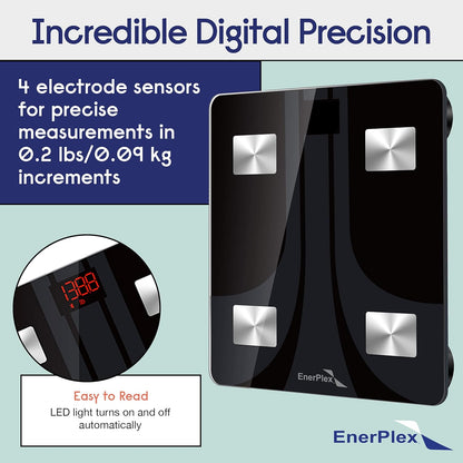 Enerplex Fit 2020 Digital Smart Body BMI Weight Scale for Health Led Monitor (Like New)