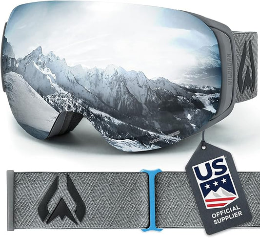 Wildhorn Roca Snowboard & Ski Snow Goggles Lens, Adult - Stone Gray/Silver (Like New, Damaged Retail Box)