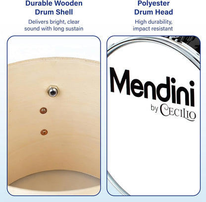 Mendini by Cecilio 3-Piece 13" Junior Drum Set with Cymbal, Sticks & Seat Black (Like New, No Retail Box)