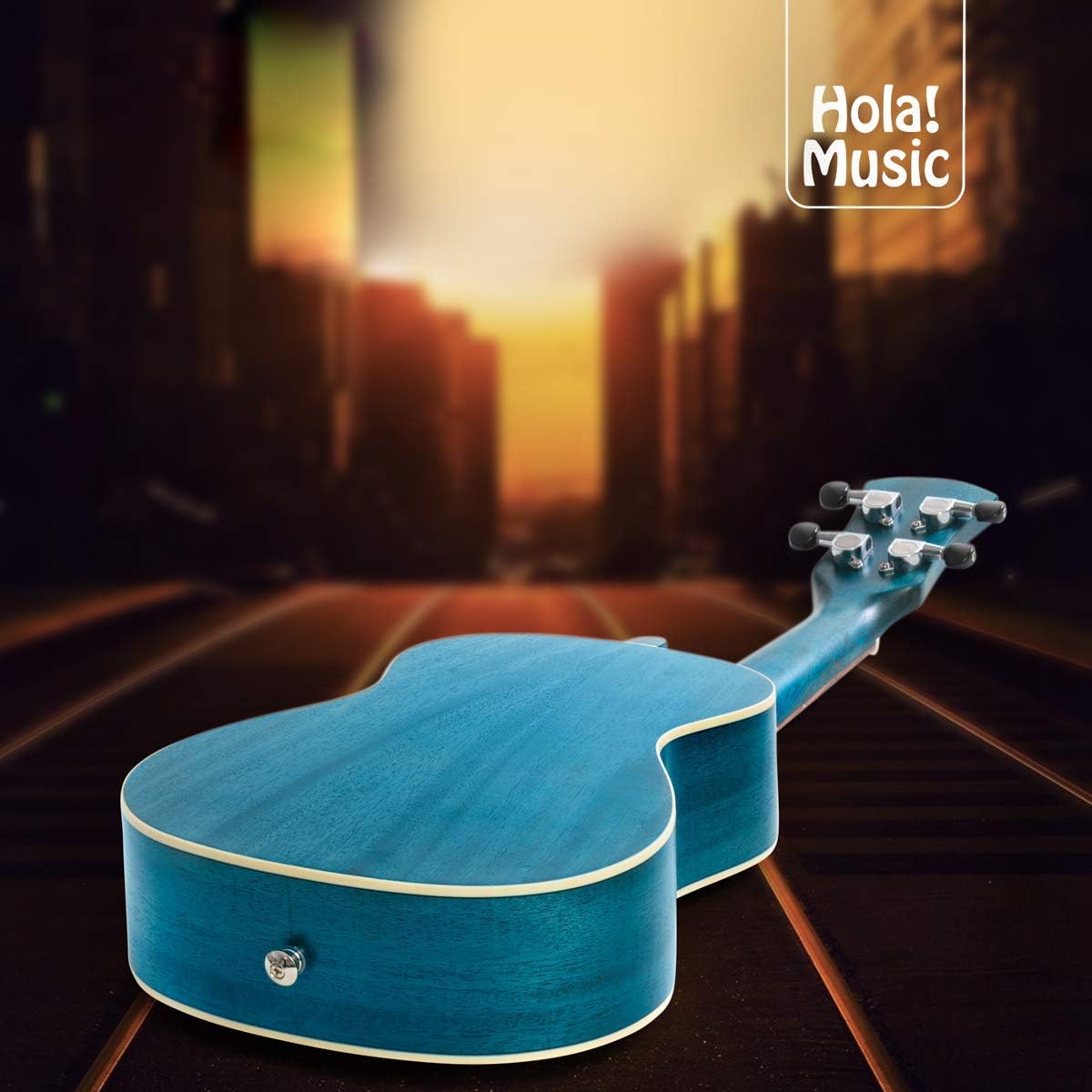 Hola! Music HM-124BU+ Nylon 4-Strings 24" Mahogany Ukulele with Strap & Pick (New)