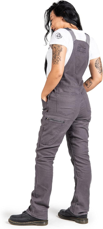 Dovetail Workwear Women's Freshley Overall, 13 Pocket, Grey Canvas - Size 6 Long (Like New)