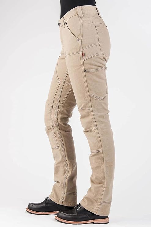 Dovetail Workwear Britt Utility Women's Cargo Pant, Natural Canvas, 8 Extra Long (Like New)