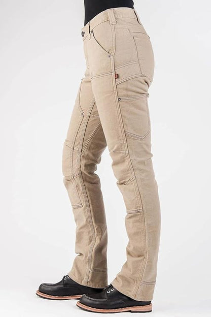 Dovetail Workwear Britt Utility Women's Cargo Pant, Natural Canvas, 8 Extra Long (Like New)