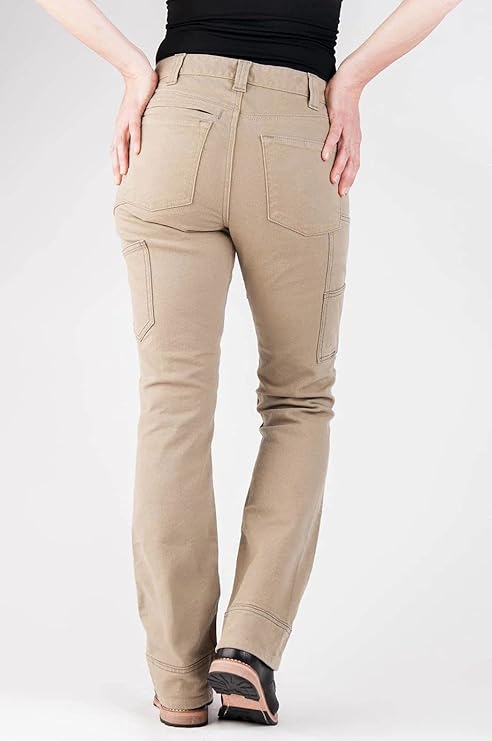 Dovetail Workwear Britt Utility Women's Cargo Pant, Natural Canvas, 8 Extra Long (Like New)